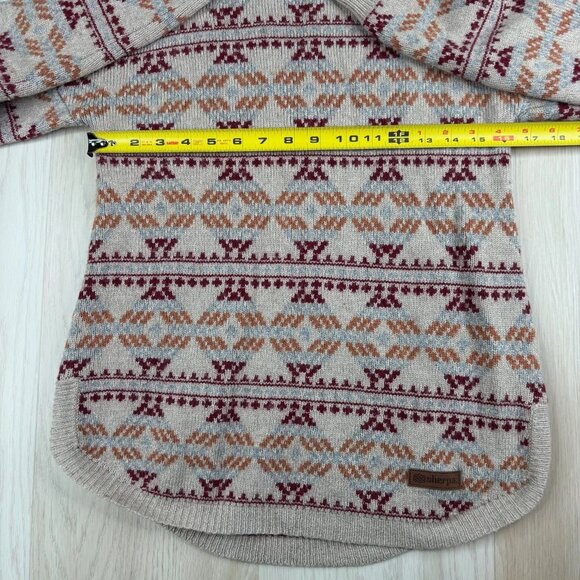 Sherpa Womens Gray Long Sleeve Adventure Gear Aztect Print Sweater Size X-Small - Picture 9 of 11